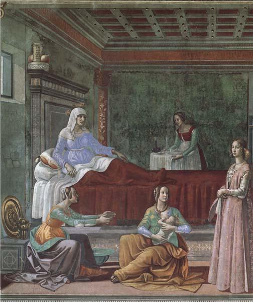 Domenicho Ghirlandaio Details of Geburt Johannes des Taufers oil painting image
